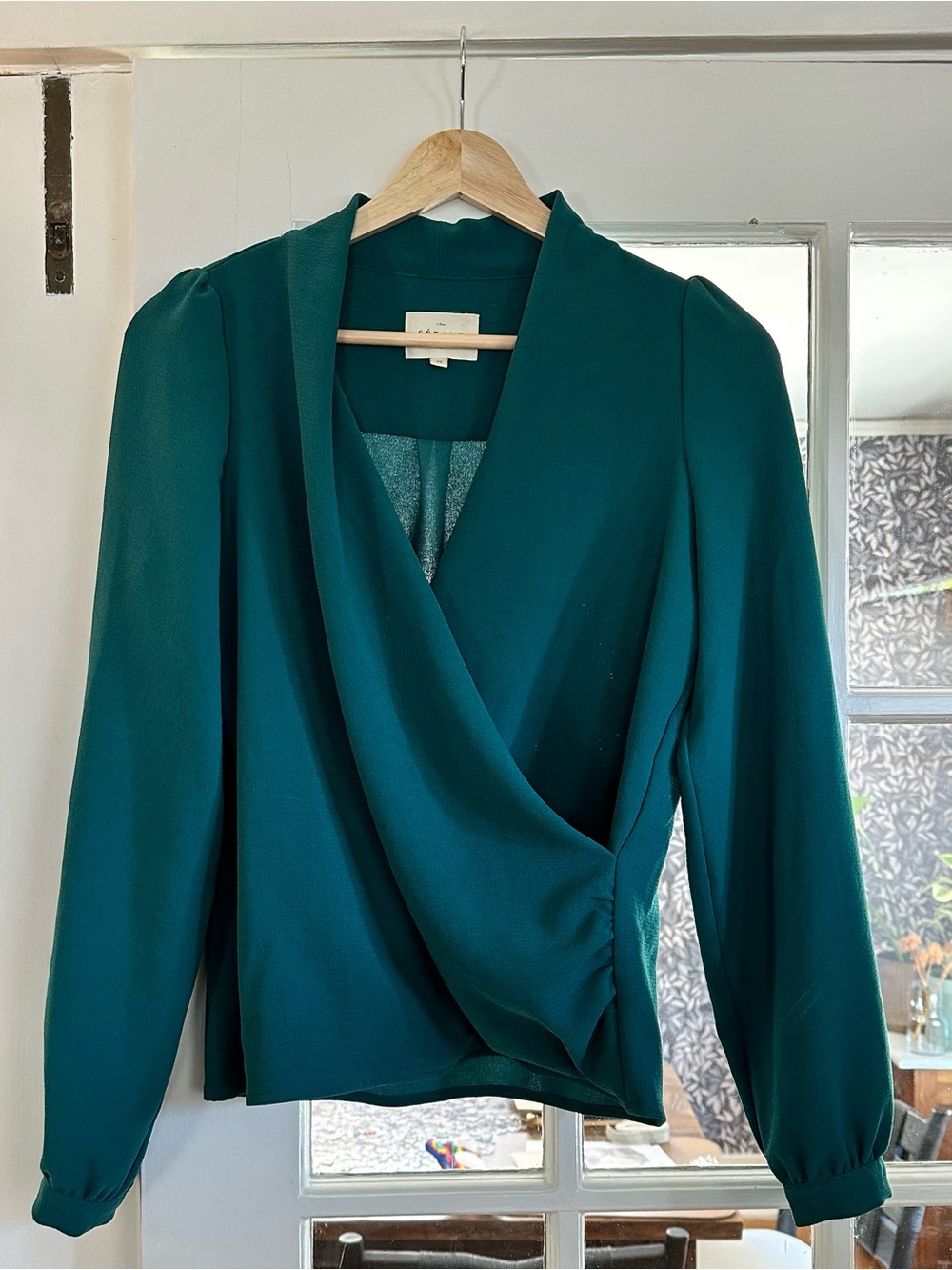 Sézane Abelia Green Blouse